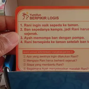 Mainan Edukasi Anak Kartu Belajar untuk Latihan Mendengar dan Berpikir Logis 200 Tanya Jawab 5 Tingkat Kesulitan