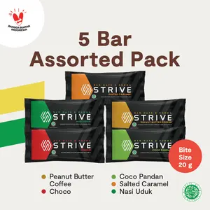 STRIVE Energy Bar (Bite Size) 1 box isi 5pcs (Cemilan Sehat)