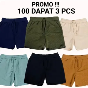 Paket HEMAT 100 rb 3 pcs celana pendek pria wanita COMVY DIAMOND KNITH celana boardshort santai pria wanit Nyamat  Lembut
