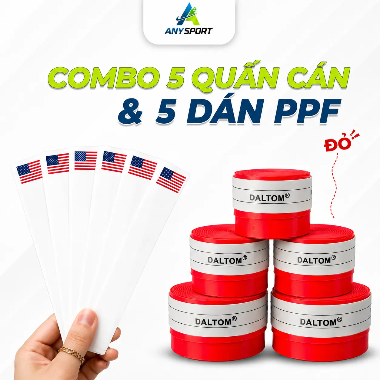 5 CUỘN ĐỎ VER2 + 5 MIẾNG PPF