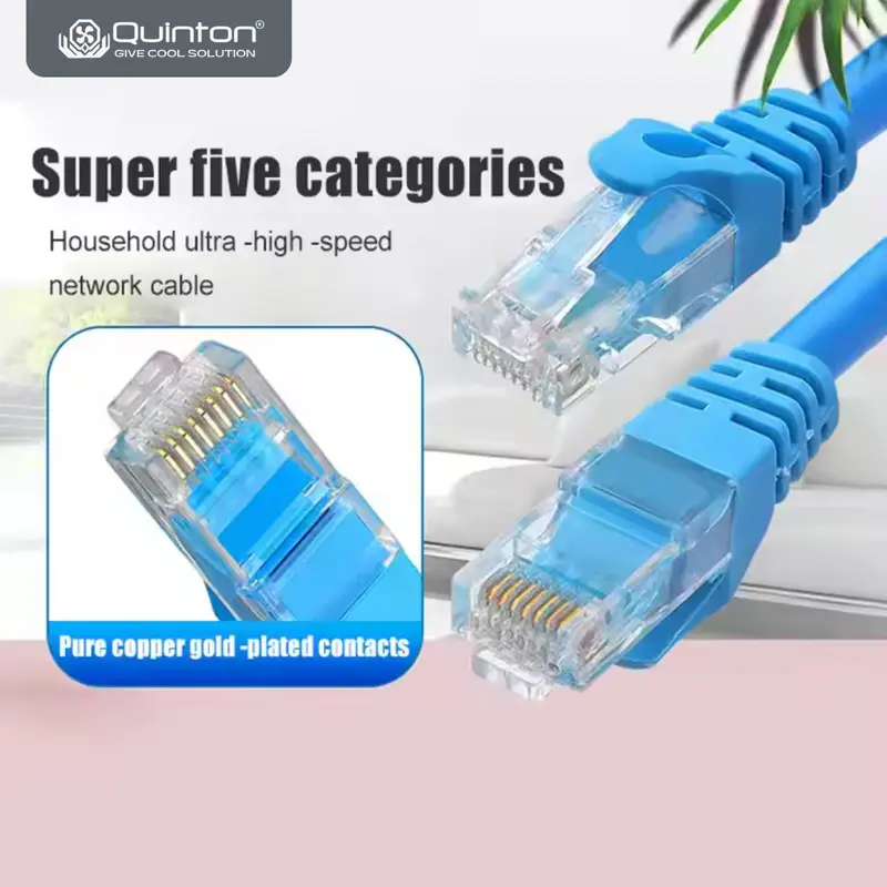 QUINTON Kabel Lan RJ45 Cat 6 Internet Ethernet Cable for Laptop PC Computer Plastic Komputer 2