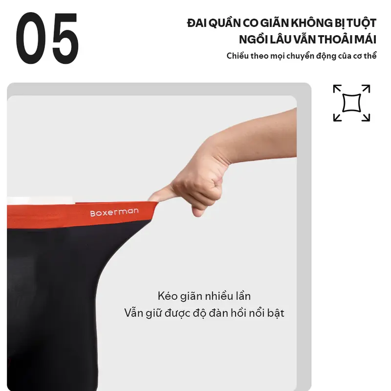 Combo 2 Quần lót nam Boxer Brief - 3D PRO Boxerman, Ép nhiệt định hình, ôm body, nâng túi trước cực chuẩn 5