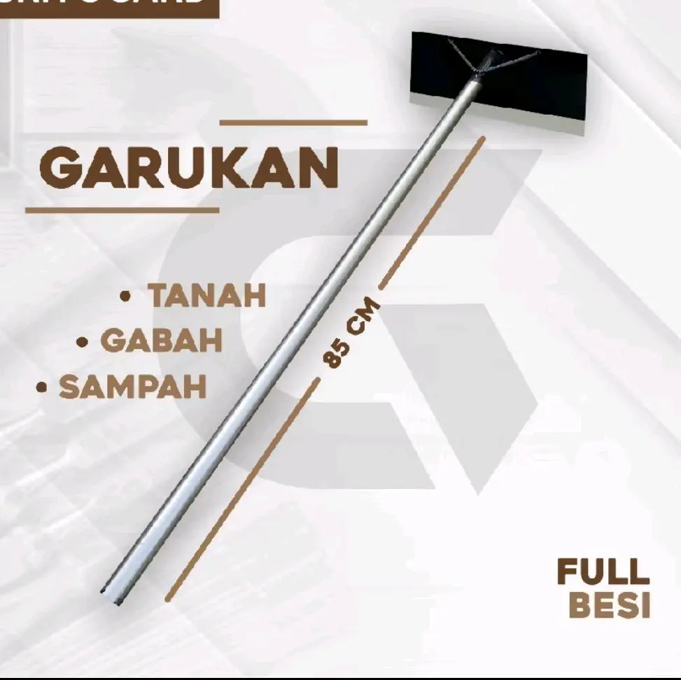 Garukan Tanah Full Besi - Alat Garuk kohe garukan sampah panjang 90 cm
