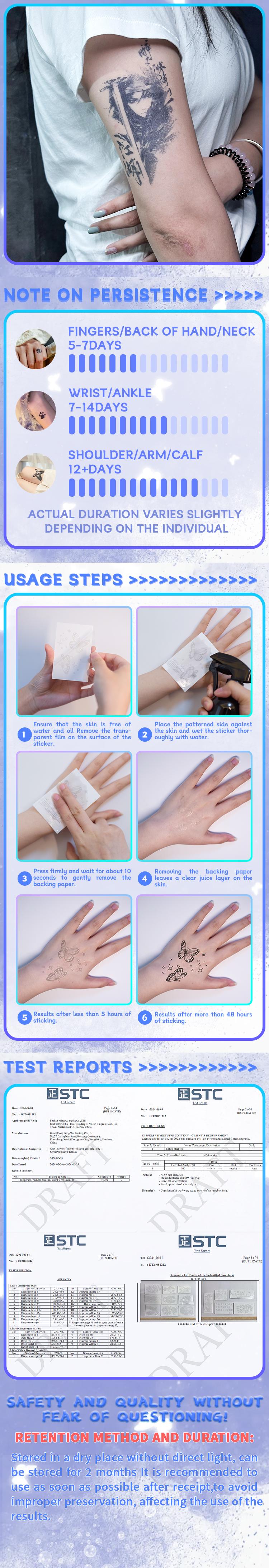 Product Introduction of Ancient style knight combination comic tattoo stickers, durable temporary tattoo stickers, simulation tattoo stickers, unique body art waterproof arm and other parts of the body tattoo, to achieve tattoo freedom. 6