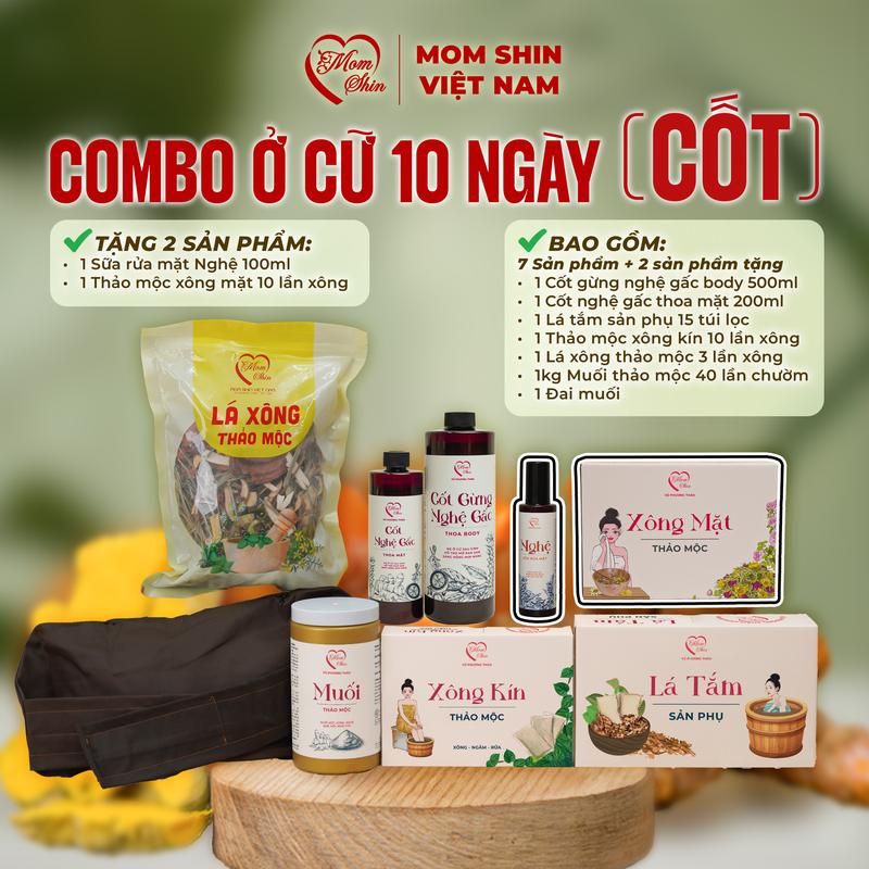   TẶNG 2 MÓN  COMBO Ở CỮ 10 NGÀY  7 MÓN  MOM SHIN | COMBO Ở CỮ TIẾT KIỆM | Hỗ Trợ Chăm Sóc Da Cho Mẹ Sau Sinh Trọn Bộ Ở Cữ Sau Sinh Hiện Đại | Vũ Phương Thảo MomShin Shop Mẹ Shin Min Gin 