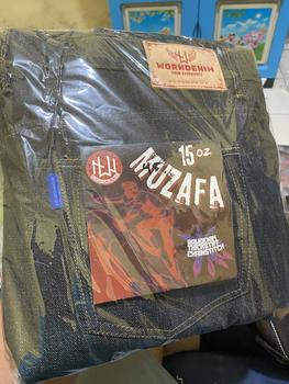 Product Review of WORNDENIM-Bigsize Muzafa Series-raw denim 15 oz-buttonfly-sanforized-slimstright-non stretch Celana Panjang from G**🌾 0