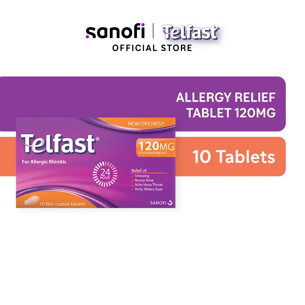 Telfast Allergy Relief Tablet 120mg 10's