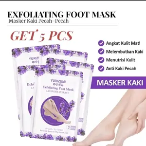 pahe isi 5 sachet - foot mask / masker kaki / Paket hemat 5pc masker kaki yurizumi penghalus kaki perawatan kaki kering pecah2 kapalan Melembutkan