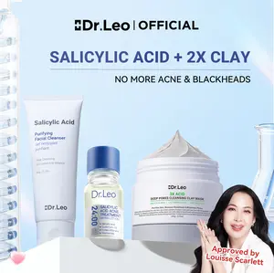 【NO】bpom Dr. Leo Oily & Acne Skin Care Kit – Acne Drying Lotion 10ml (Fades Acne Scars) + Pore-Cleansing Clay Mask 100g + Salicylic Acid Purifying Facial Cleanser 80g | Targets Excess Oil, Clears Acne, Improves Blemish-Prone Skin