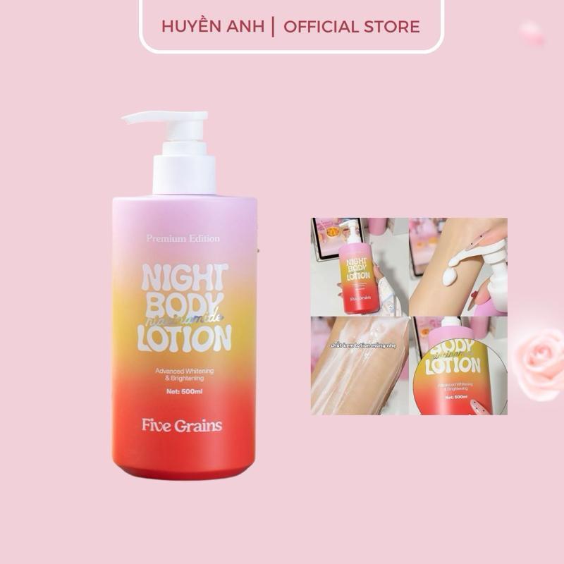 Kem Dưỡng Thể Trắng Da Ban Đêm Five Grains Nᶖght Body Niacinamide &…