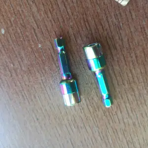 Soket Impak Non-Magnetik 8mm Torsi Tinggi Bahan Baja CR-V Mata Soket Hex Shank Obeng Mur Pengencang Soket Adaptor Driver Impak