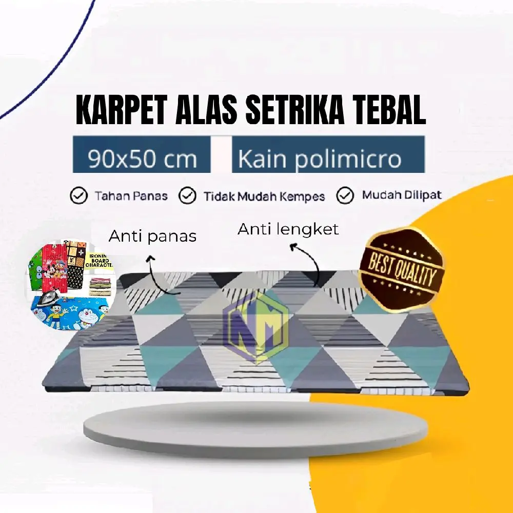 karpet alas setrika tebal anti lengket ukuran 90x50 cm