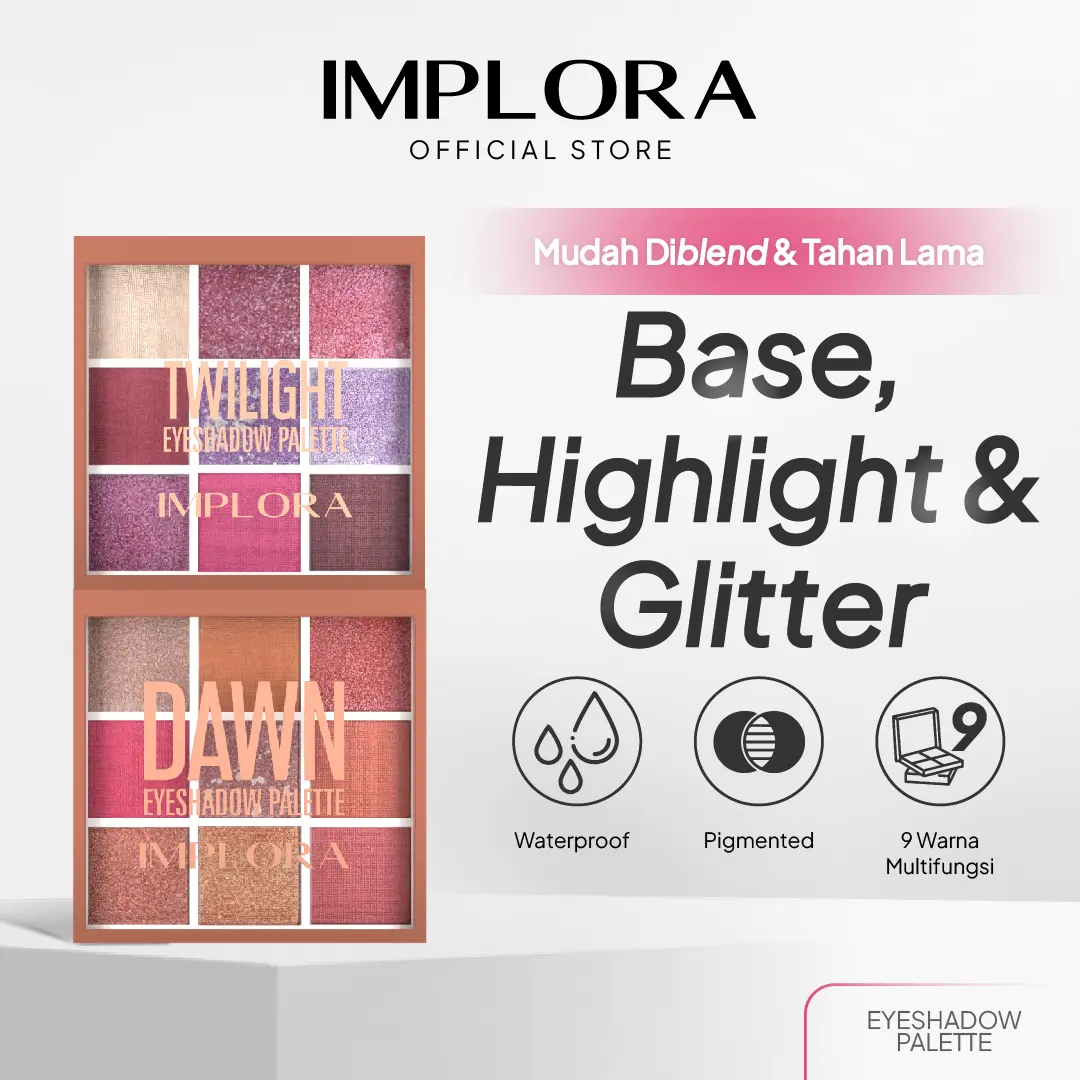 Implora Eyeshadow Palette - Warna Pigmented
