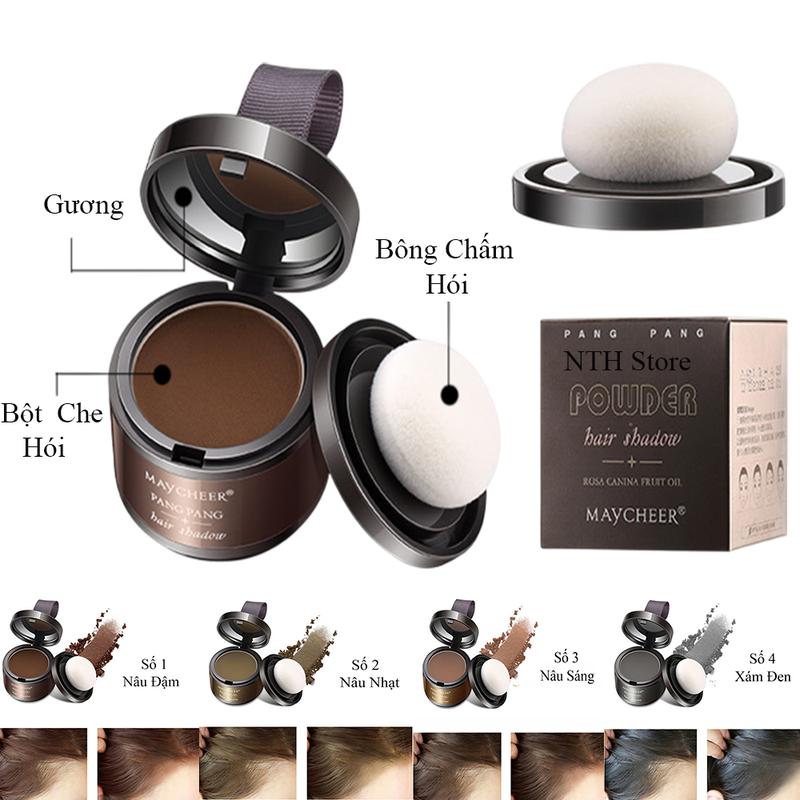  Phấn phủ che khuyết điểm tóc Maycheer che hói phủ bạc dặm chân tóc thưa nội địa 