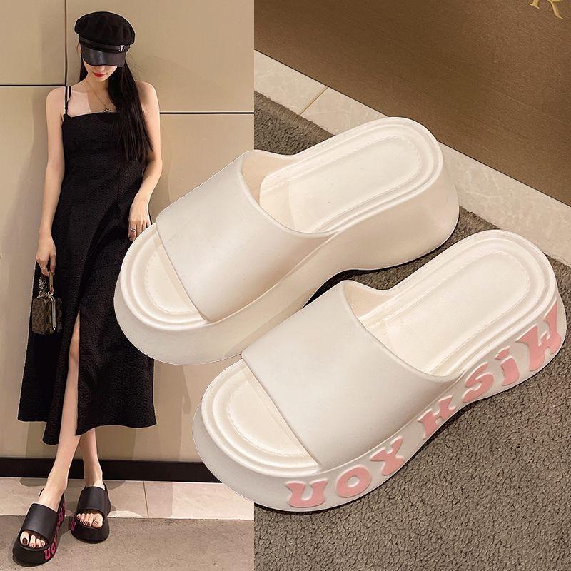 Dép EVA, dành cho nữ, In chữ thời trang, Đế mềm, đệm, chống trượt, đế dày, bền Tấm Lót Ghế Sofa, Dễ Phối Đồ Để Sử Dụng Trong Nhà / Ngoài Trời, Được Thiết Kế Để Mang Lại Sự Thoải Mái quanh năm. 1