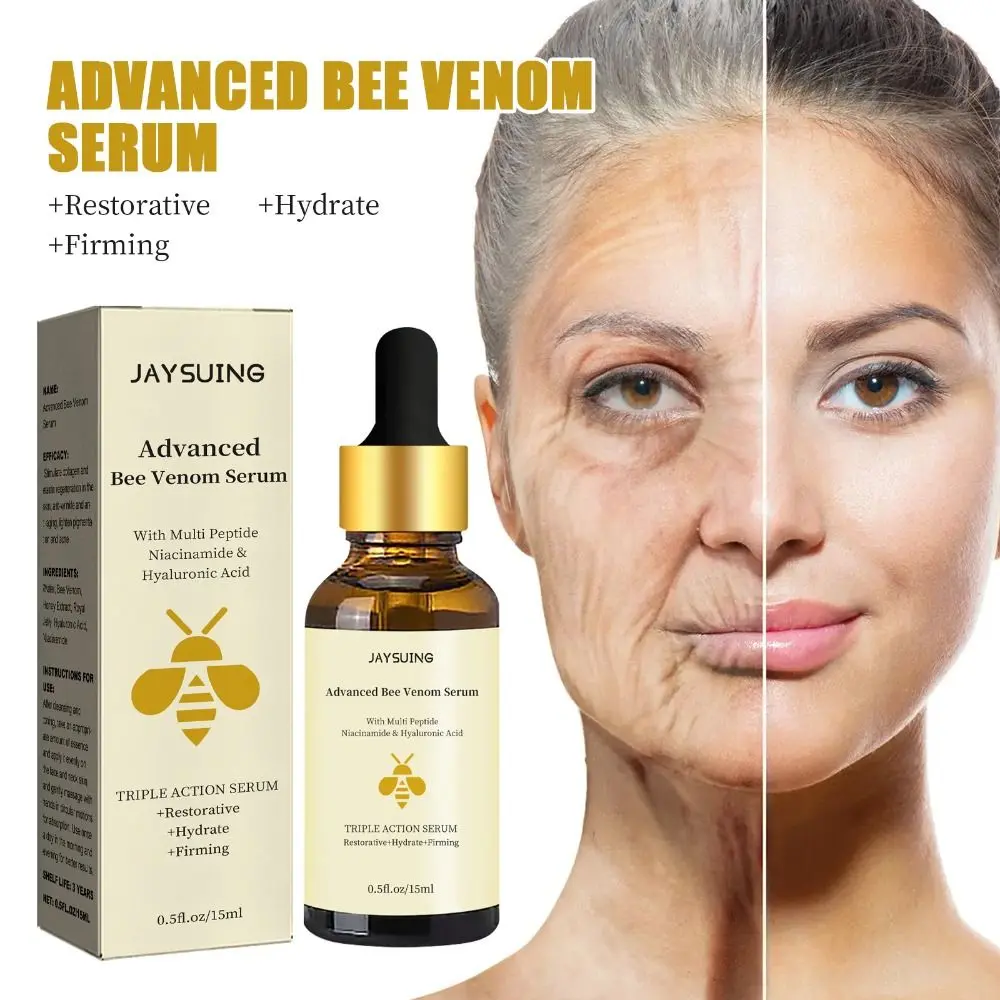 2x15ml Skin Serum Advanced Bee Serum Collagen Anti Aging Honey Face Serum Moisturizer Bee Venom Cream Women