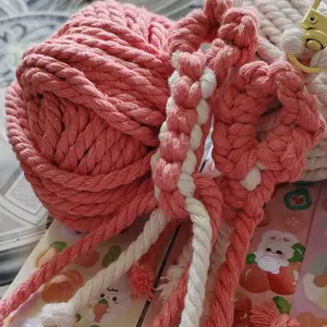 Tali Katun Macrame Warna ukuran 4mm 3ply Kemasan 100gr Minimal total Belanja 2pcs