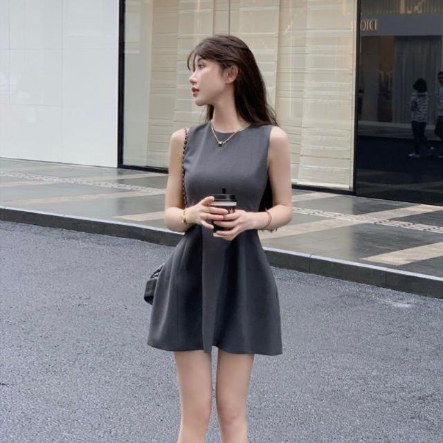 Váy Blazer Ngắn, Cho Nữ, Phong Cách Mùa Hè, Eo Có Khóa 4