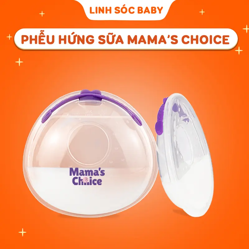 Hộp 2 Phễu hứng sữa silicon chống tràn Mama's Choice, an toàn tiện lợi dùng thay miếng lót thấm sữa 0