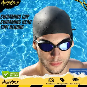 Silicone Swim Cap Topi Renang Dewasa Swimming Head Swimming cap Pelindung Kepala Renang Berenang