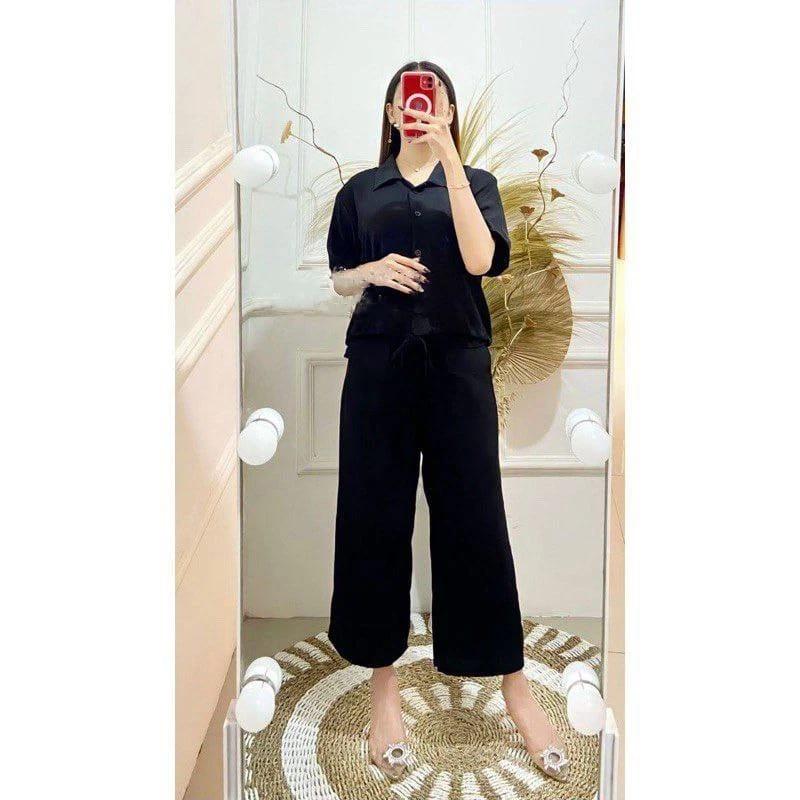 BAJU SETELAN CRINGKEL AIRFLOW WANITA LD110 I CEKH I BAJU TIDUR SANTAI WANITA BUSUI ONESET Piyama 7