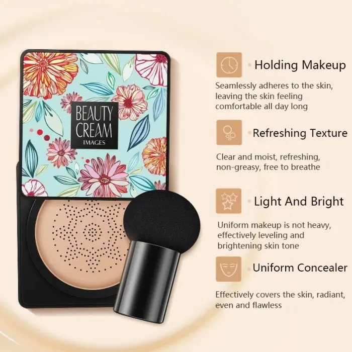 Pandawaa.ID - Beauty Cream Images BB Cushion Foundation + Sponge Mushroom Head 20g Waterproof Blemish 1