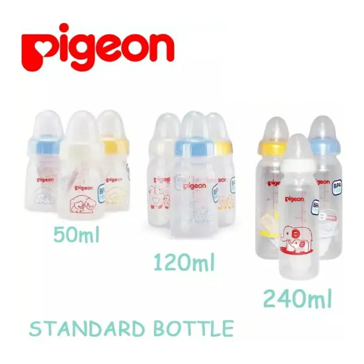 Botol Susu Pigeon Kecil 50ml Tanggung 120ml Besar 240ml Dot Bayi Accessories Bottle Minum