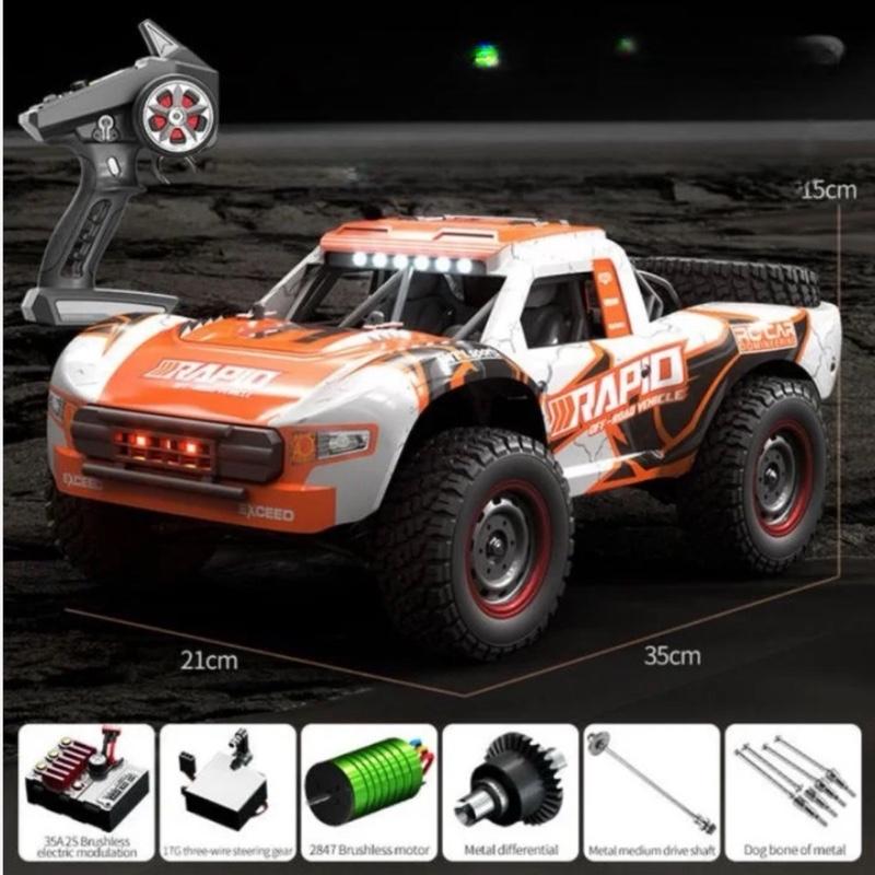   Q130B Pro   Xe đua địa hình tốc độ cao 70km h siêu mạnh  tỉ lệ 1:14 động cơ không chổi than  servo đánh lái  điều tốc  trục dẫn động  visai kim loại  4WD  pin sạc rccar 