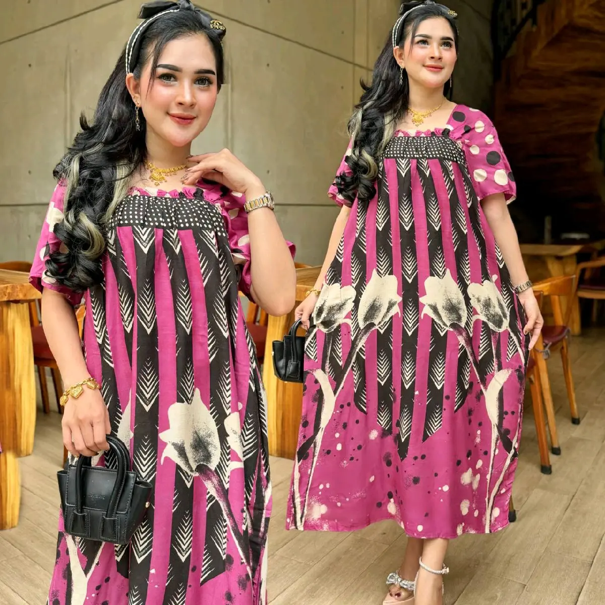 DASTER FUJI JUMBO BUSUI MURAH MOTIF { MELISA } Karet Rayon Nyaman Bumil