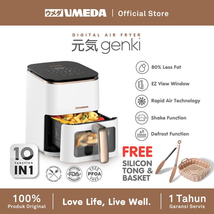Gambar Umeda Genki Air Fryer Low Watt 650w 4L / Penggorengan Tanpa Minyak dari UMEDA Kota Administrasi Jakarta Utara Tokopedia