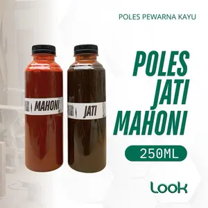 Poles Pewarna Kayu Jati & Mahoni Botol 250grm Plitur kayu mengkilap Siap pakai anti ribet 250 gram