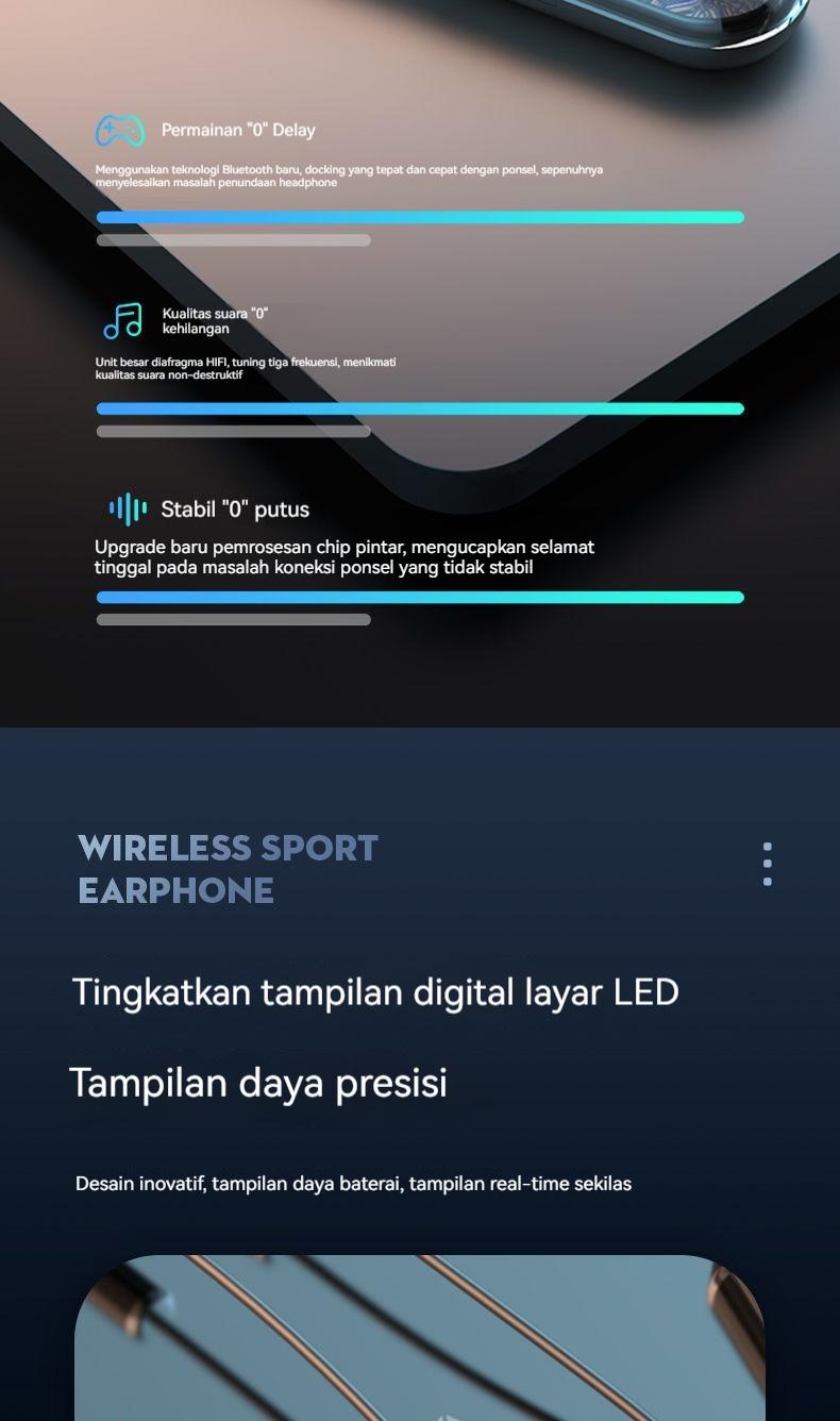 Sport Wireless Headphone Compatible 5.2 Neckband Headphones High Sound Quality Stereo LED Power Display Bluetooth Earphones Sport Wireless Headphone Compatible 5.2 Neckband Headphones High Sound Quality Stereo LED Power Display Bluetooth Earphones