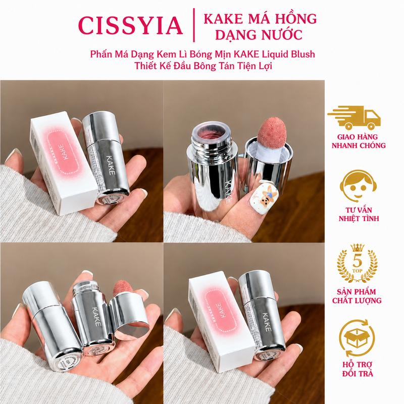 Phấn Má Dạng Kem Lì Bóng Mịn KAKE Liquid Blush – Thiết Kế Đầu Bông Tán Tiện Lợi