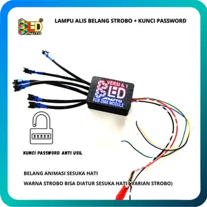 BledAuto Modul Cabang 6 Belang Strobo Lampu Alis Motor Mobil