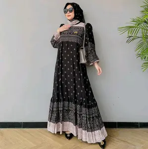 Gamis Denada Set Hijab Segiempat Gamis Rayon Diamond Gamis Wanita Bisa Cod By_Nuri Muslim Dress