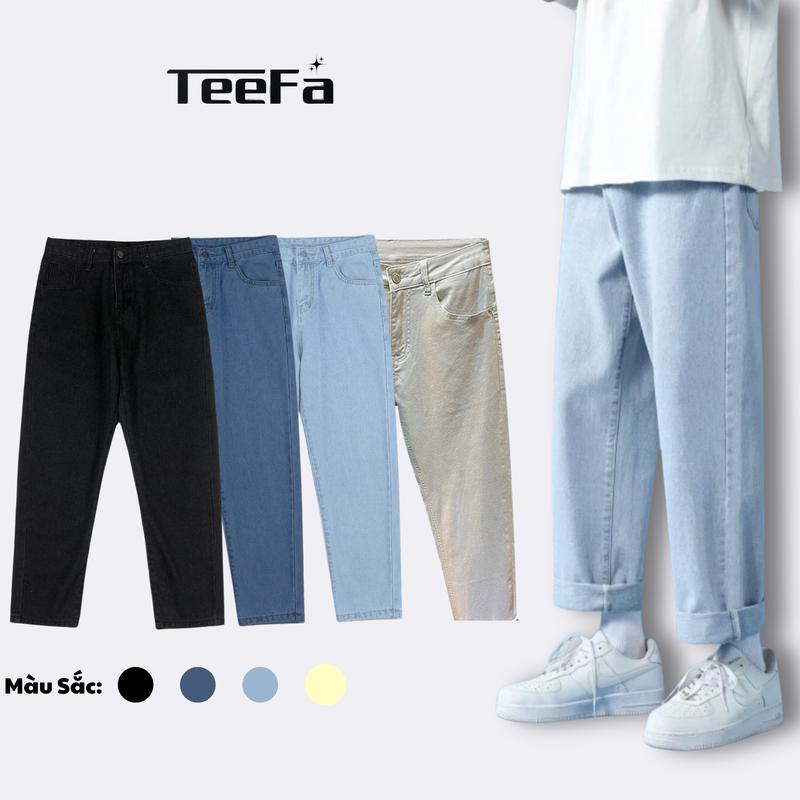 Quần Jean Nam Baggy Ống Suông Rộng Form Dáng Trẻ Trung Xu Hướng Hottrend 2025 Menswear Pants Quần Jean Xanh Trắng Có Túi Chất Liệu Jean Không Phai Màu Size 26-36 Cho Học Sinh ,Đi Học ,Đi Chơi ,Đi Làm Đều Thoải Mái