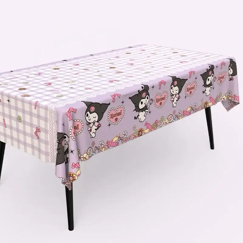 Taplak Cover Meja Kuromi / Taplak Meja Tema Sanrio uk 180x108 / Sanrio / Kuromi 2