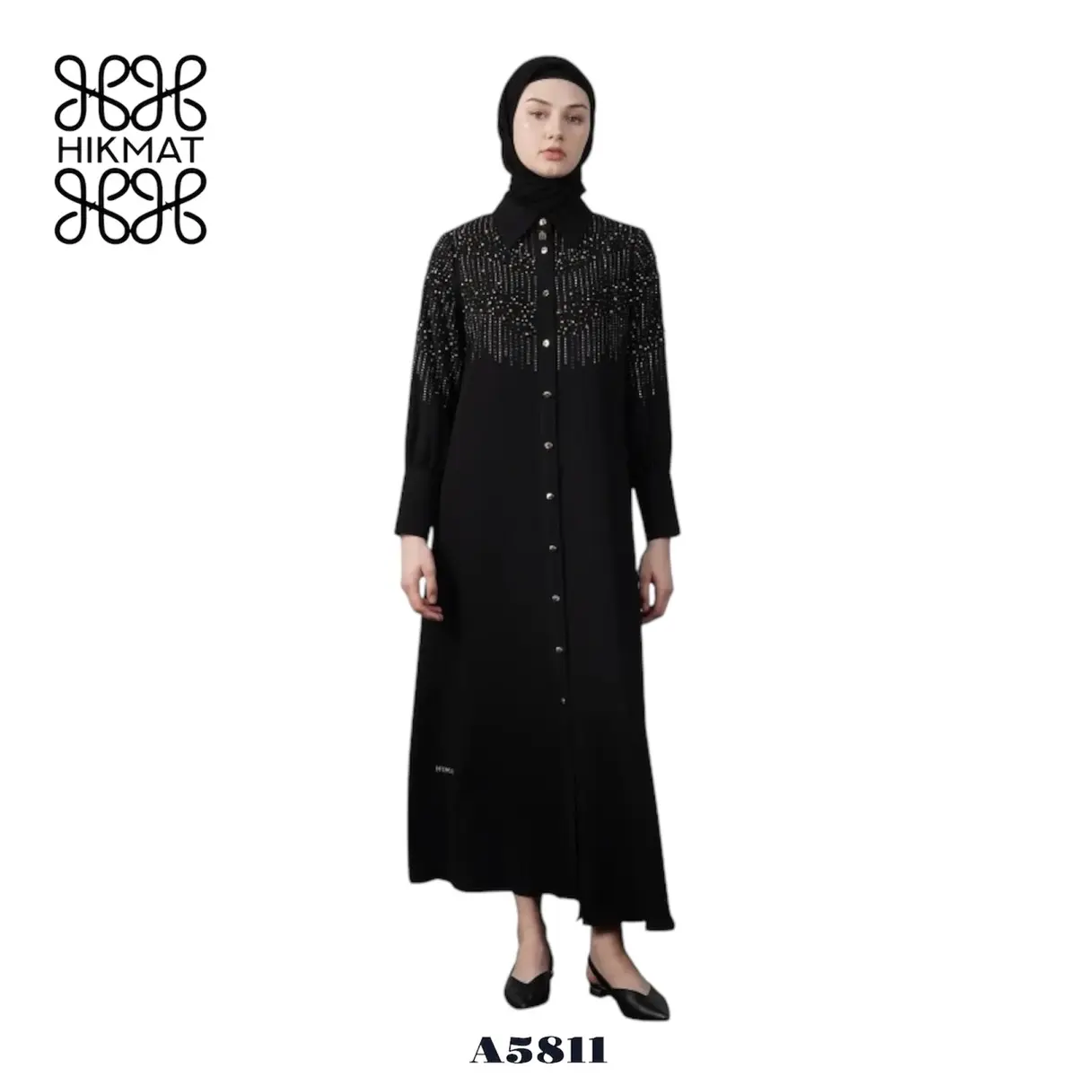 ABAYA HIKMAT FASHION ORIGINAL A5811