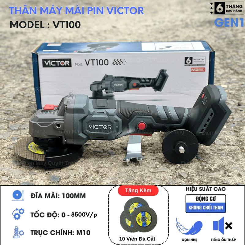  Máy Cắt Mài Pin Victor VT 100 - Tặng Kèm 10 Đá Cắt - Chân Pin Phổ Thông - Chống Sốc Đá - Không Chổi Than Bảo Hành 6 Tháng 