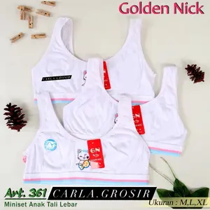 3pcs_Miniset anak GOLDEN NICK 361 tali lebar / miniset anak remaja gn 361 putih Fashion