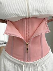 1 pieza: entrenador de cintura para mujer con cierre ajustable, faja sólida, cinta moldeadora alta con control del abdomen, cinturón corsé suave para yoga, gimnasio y figura diaria.