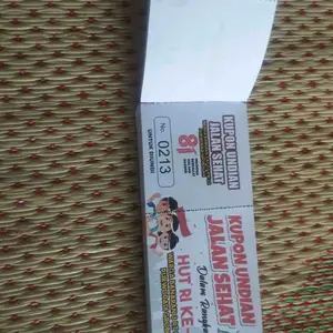 Cetak Kupon Undian / Kupon Doorprize / kupon Jalan Sehat / Kupon Jalan Santai / Kupon Custom 17 Agustus HUT RI Ke 81