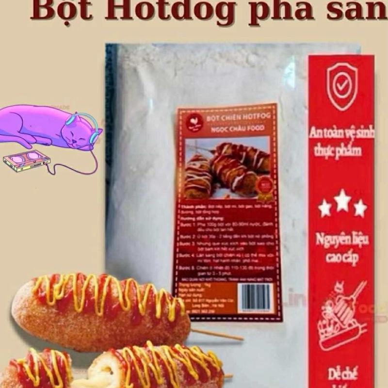 1kg Hotdog Ngọc Châu trộn sẵn đầy đủ gia vị và men nở thơm ngon