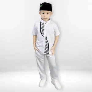 CF Kids Set Baju Koko Lengan Pendek Anak Laki-Laki Muslim Modern