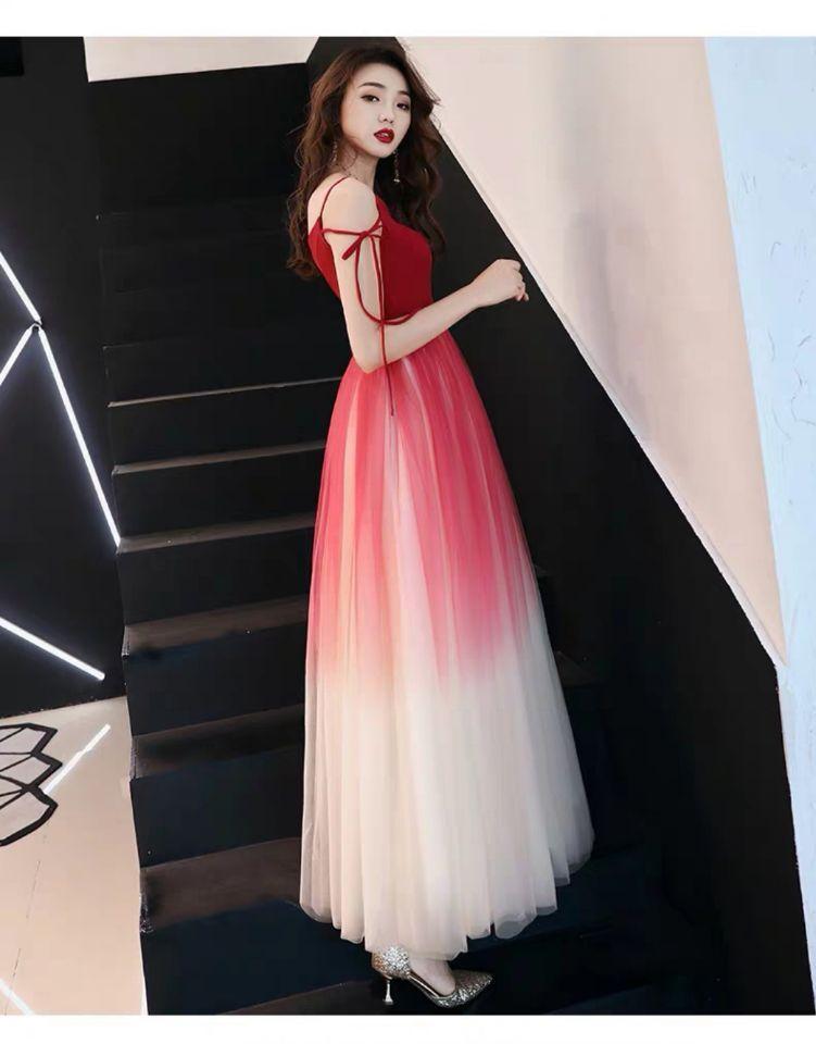 Product Introduction of Gradient Evening Dress Women's Long 2024 New Annual Meeting Host Ladies Banquet Dress Noble Elegant Slimming 21