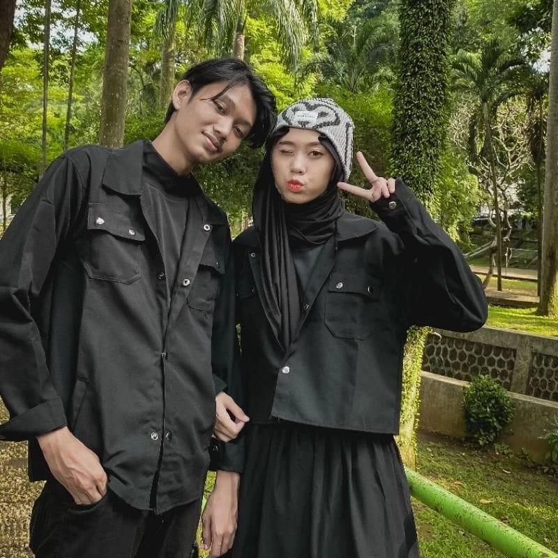 Product Introduction of Set Couple Pasangan Dapat 2 PCS Semi Parka Korean Style 13