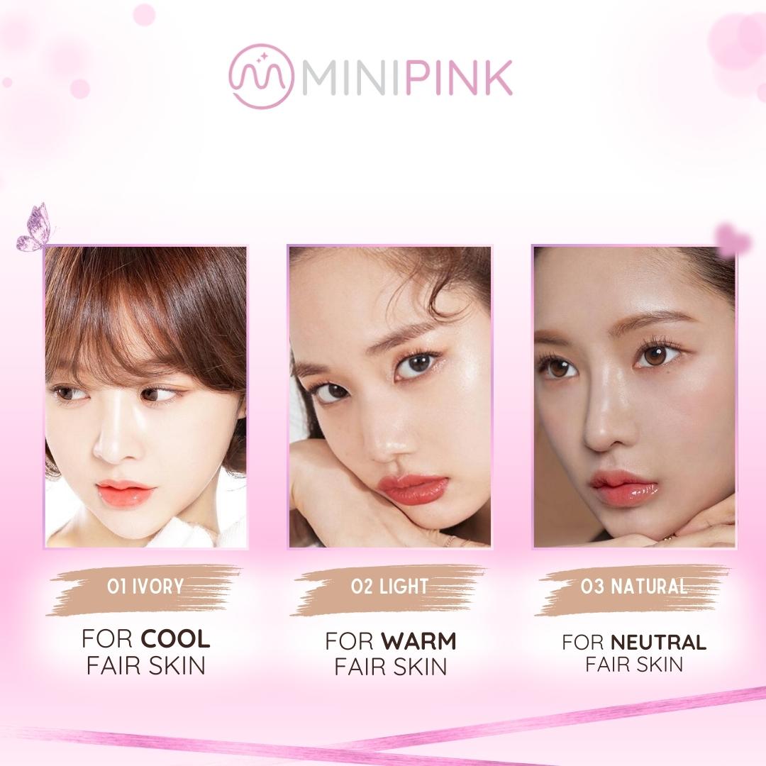 BPOM MINIPINK Cover Up Concealer | Longwear Lightweight Formula Natural Flawless Skin Dark Spot Cover MP039