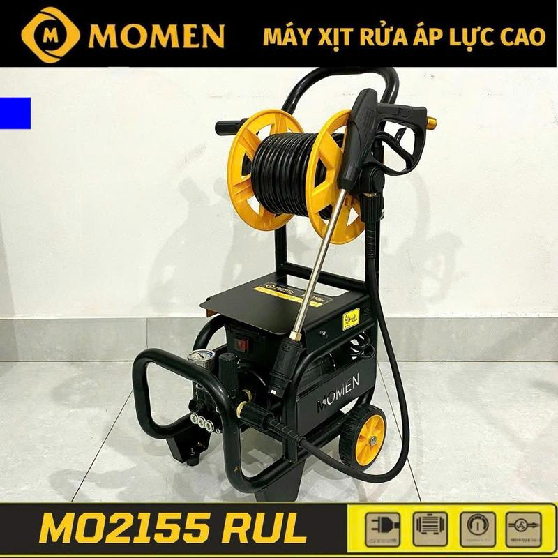   AFF  Máy Rửa Xe Gia Đình Momen 2155RUL Đầy Đủ Phụ Kiện - Dây Dài 15m  Có Rulo Cuốn Dây Và Khung 2 Bánh Xe 