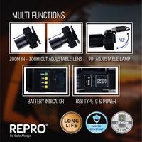 Gambar REPRO Senter Kepala R-1057 - Headlamp 4500mAh Fast Charging Baterai Usb - Cahaya Putih 55W - Adjustable 90° - Super Terang untuk Berkemah & Hiking Charger dari Repro LED Kota Administrasi Jakarta Utara 3 Tokopedia