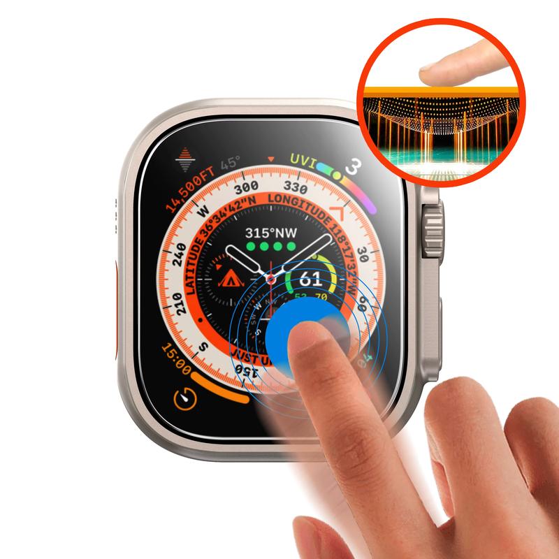 Product Introduction of Tempered glass for apple watch cover S8 41mm 45mm Ultra-thin Clear Tempered Glass Screen Protector For Apple Watch 4 40mm 44mm 3